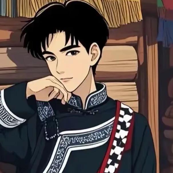 火塘边的男孩