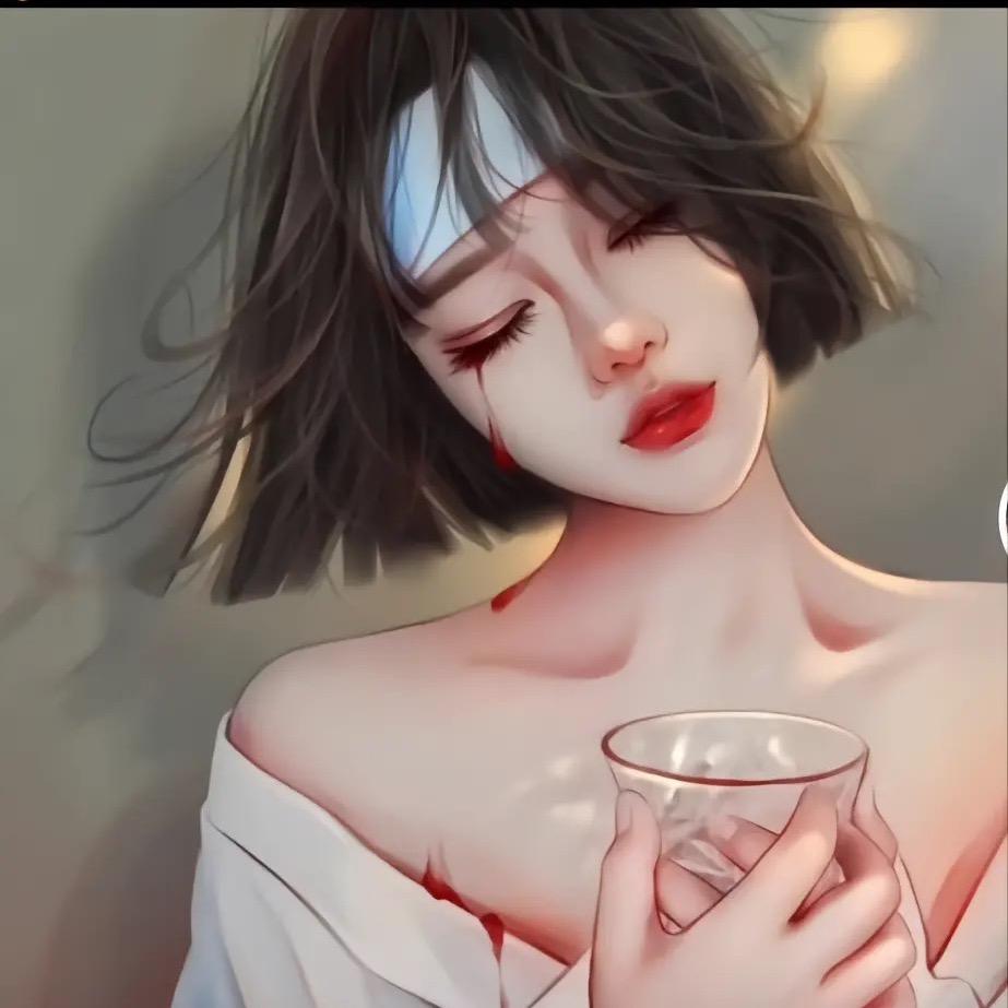 短发女子。