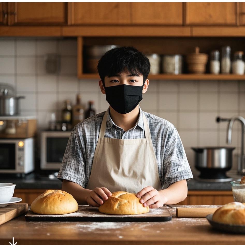 yu丸的管理员在做面包