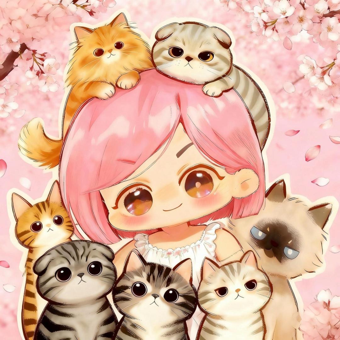 初七和7只小猫咪