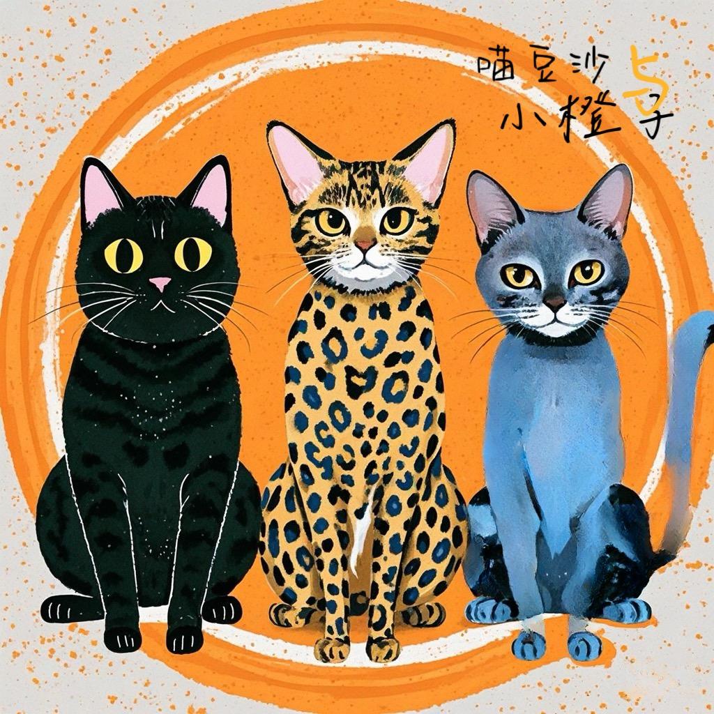 喵豆沙与小橙子头像