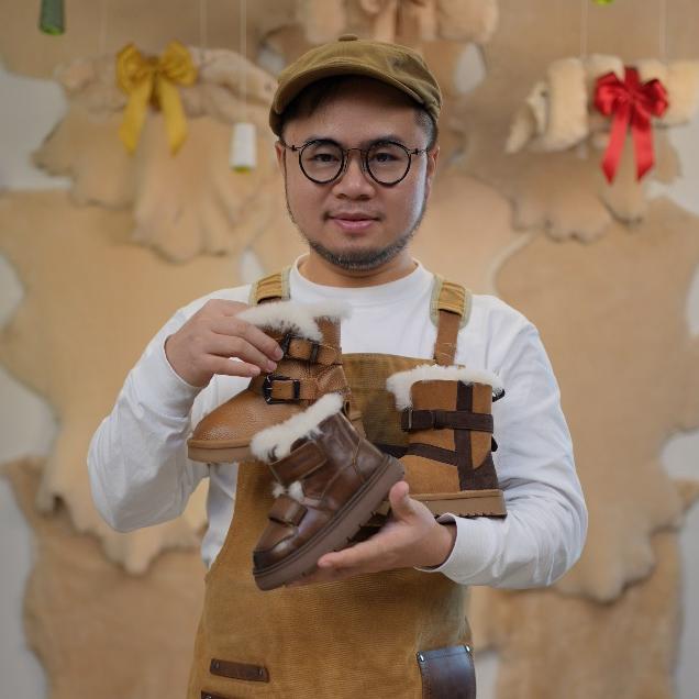 李悟爸爸羊毛童鞋