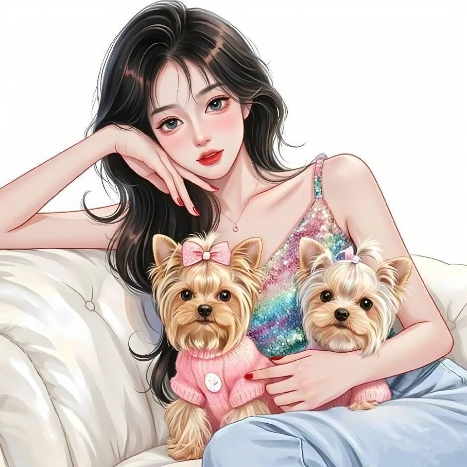 静姐约克夏马尔济斯