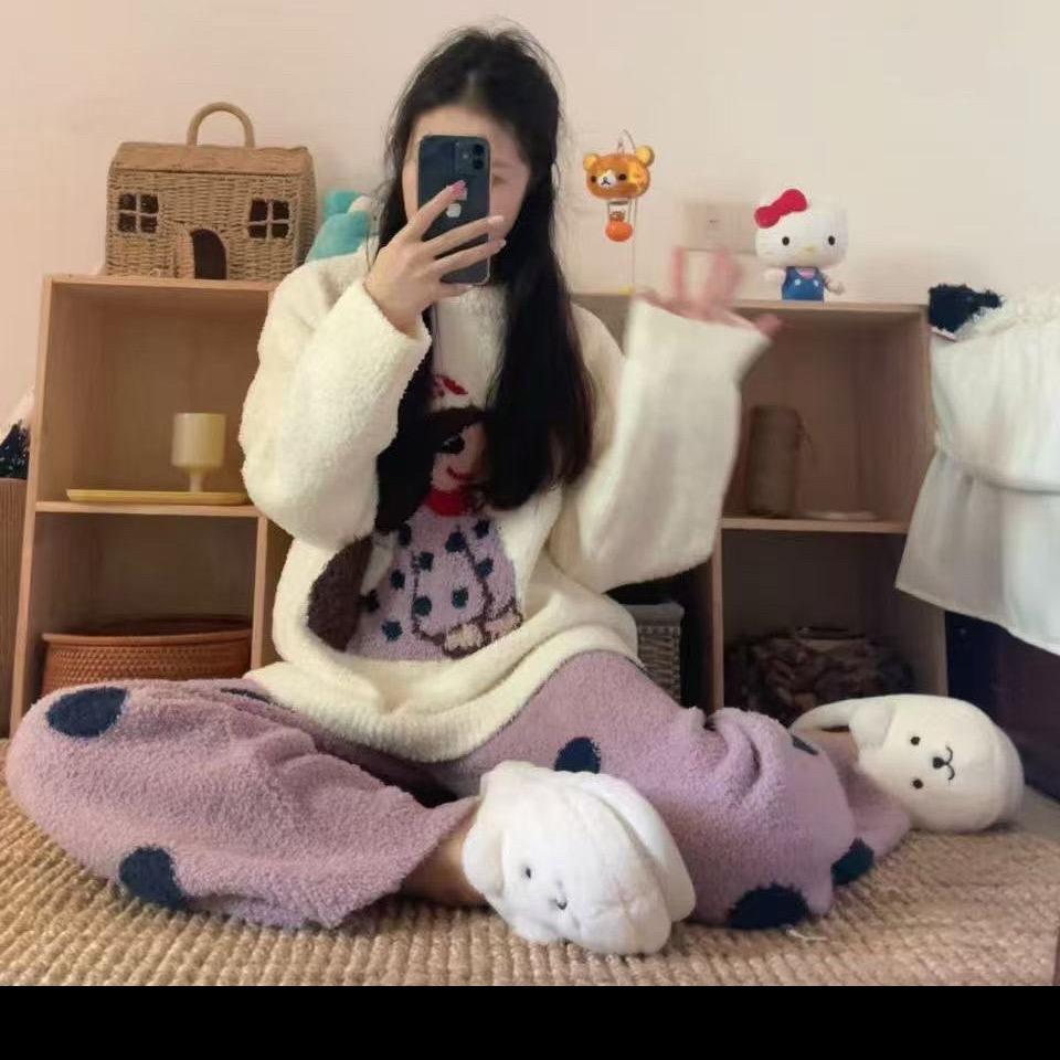 朵家半边绒家居服