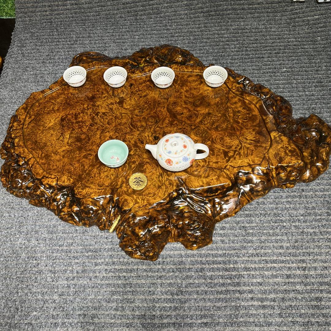 藏艺阁木作-金丝楠木茶盘