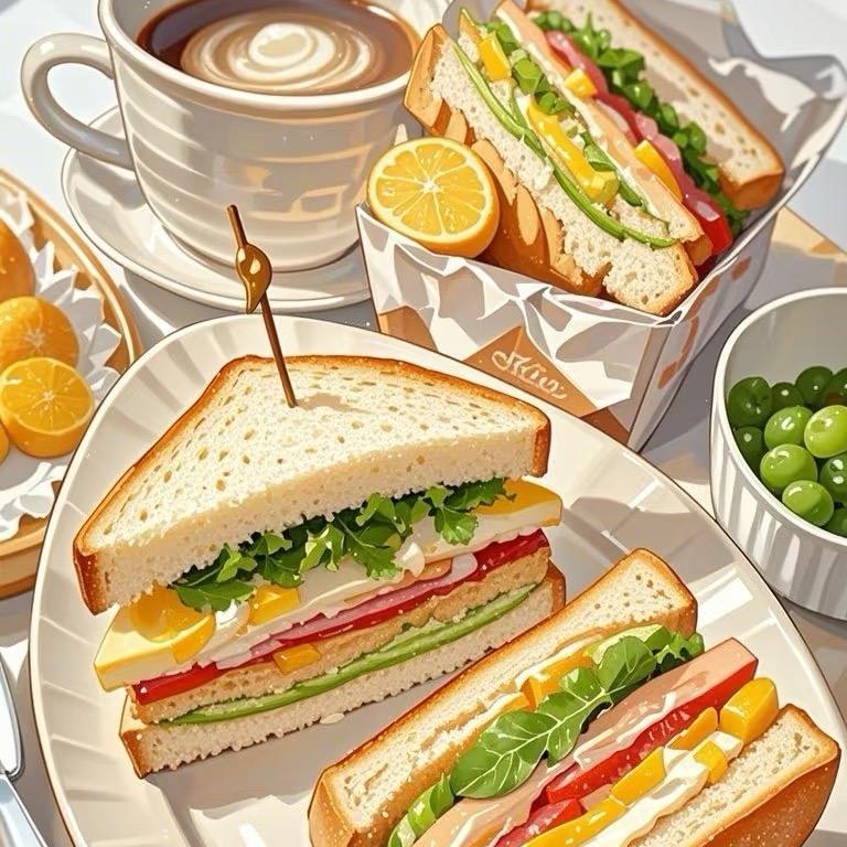 辰妈摆摊三明治