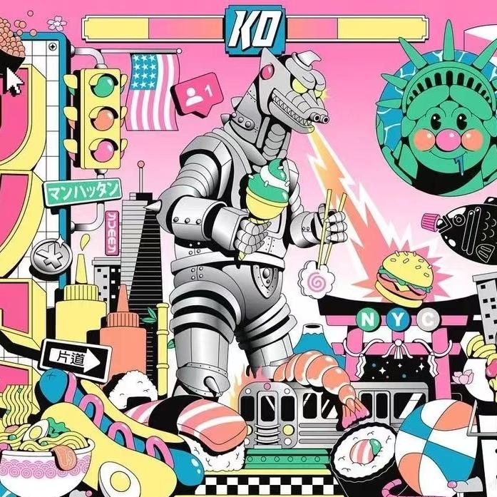 抱脸小怪兽👾（浅画一下版）