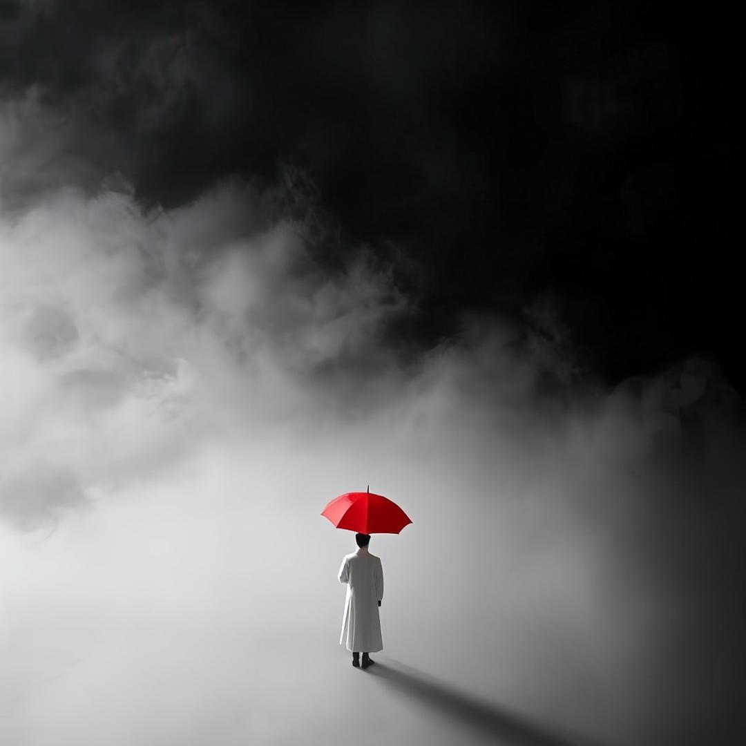 撑伞也是雨中人