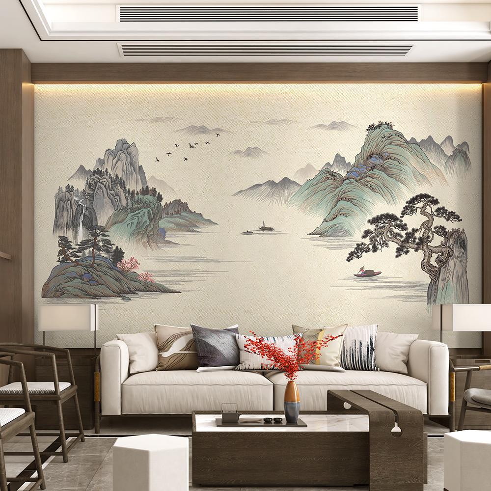 装点家刺绣背景墙