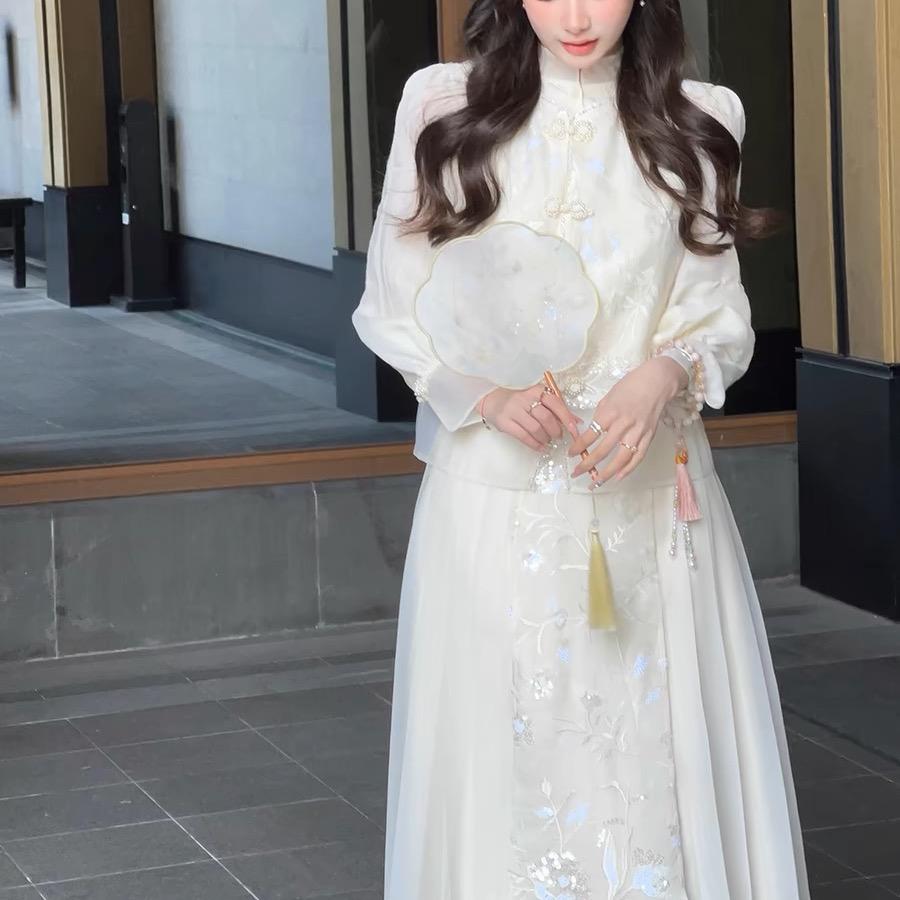 橘白新中式女装