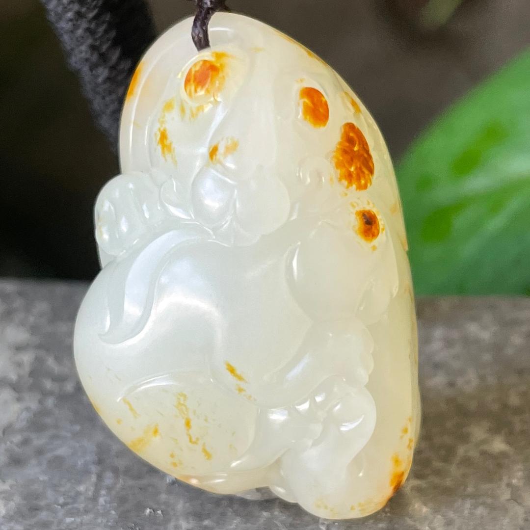 小周玉器和田籽料《景一道学》