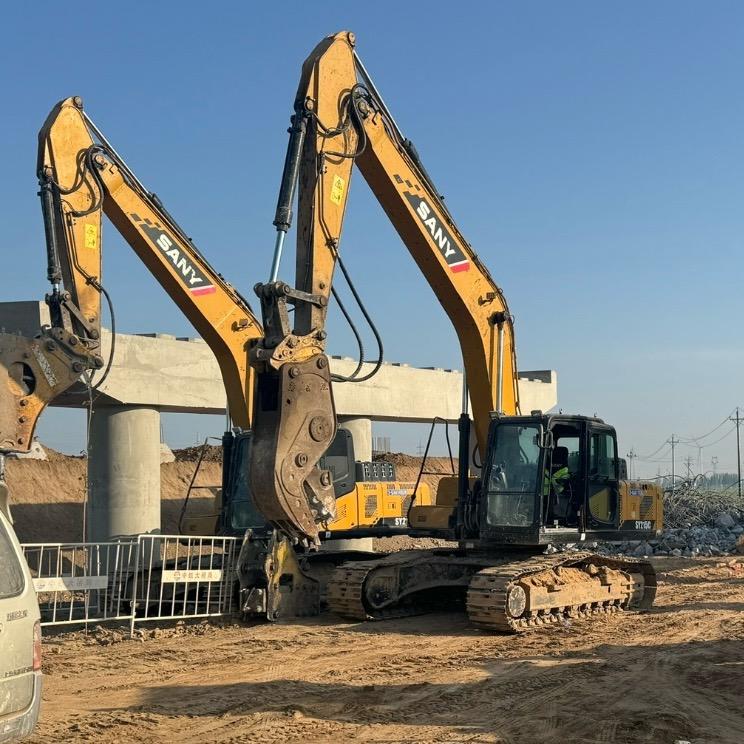 兰考县挖机炮锤出租、专业破拆混泥土基础