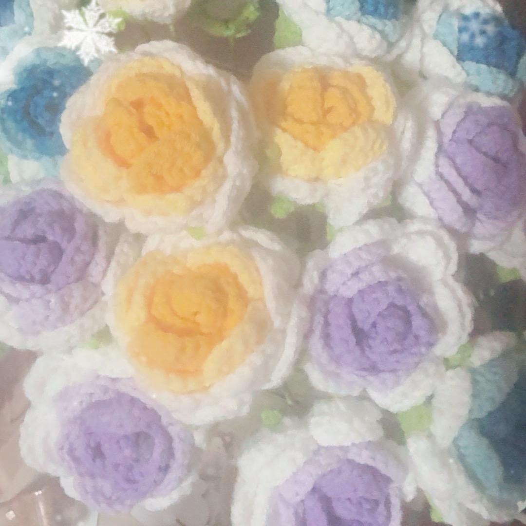 手工编织毛线花