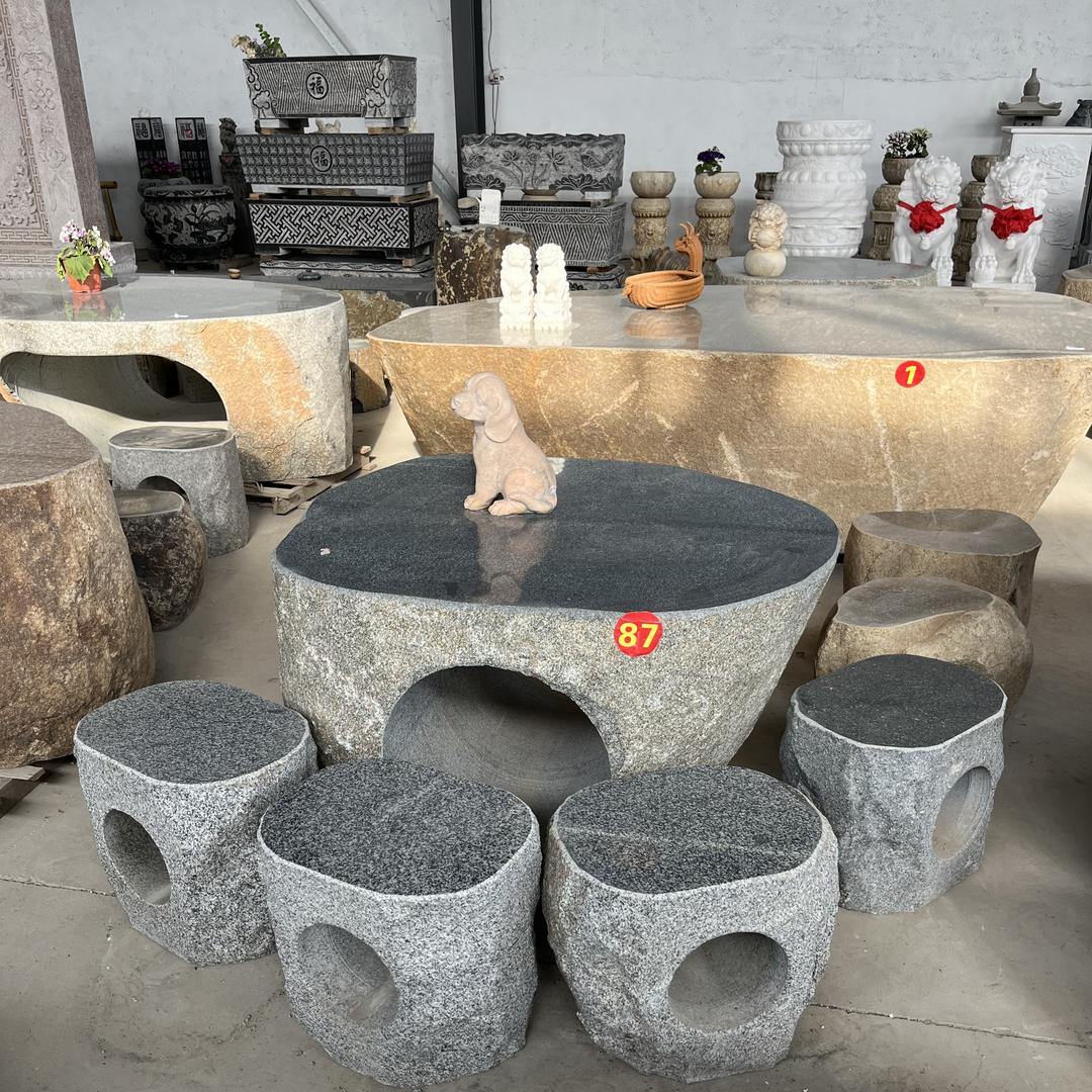 万安雕塑 石桌石凳 洗衣池洗手盆