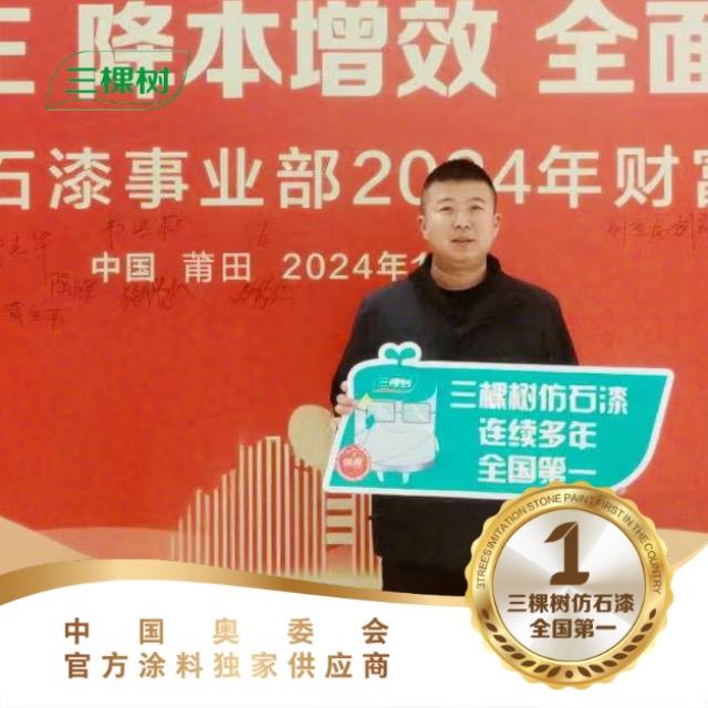 三棵树水包砂仿石漆