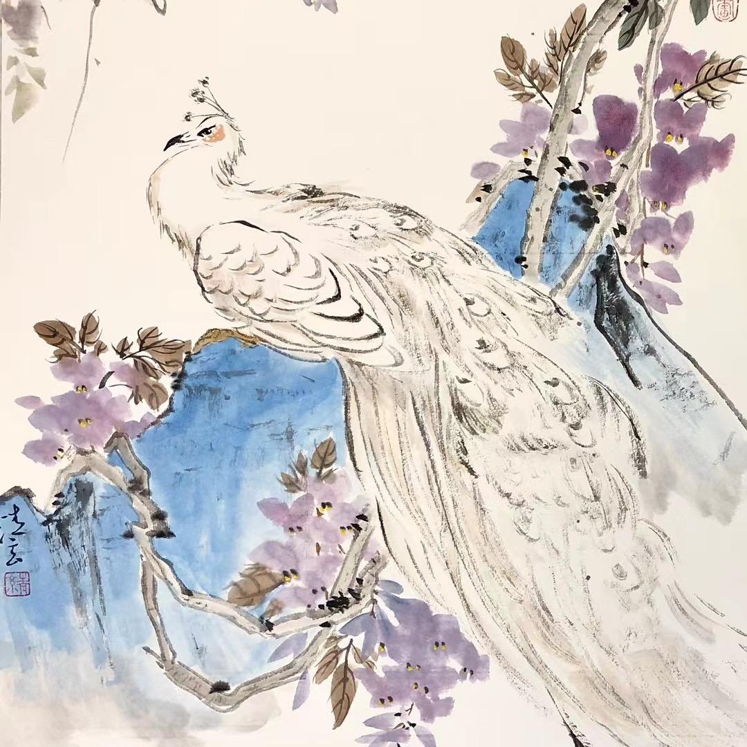 青蓝老师国画