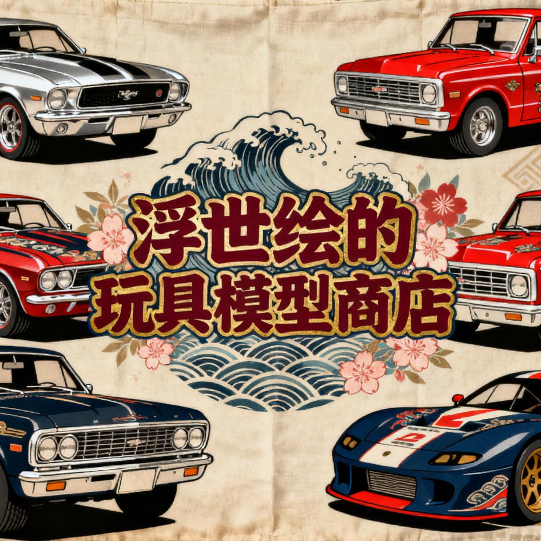 浮世绘的玩具模型商店