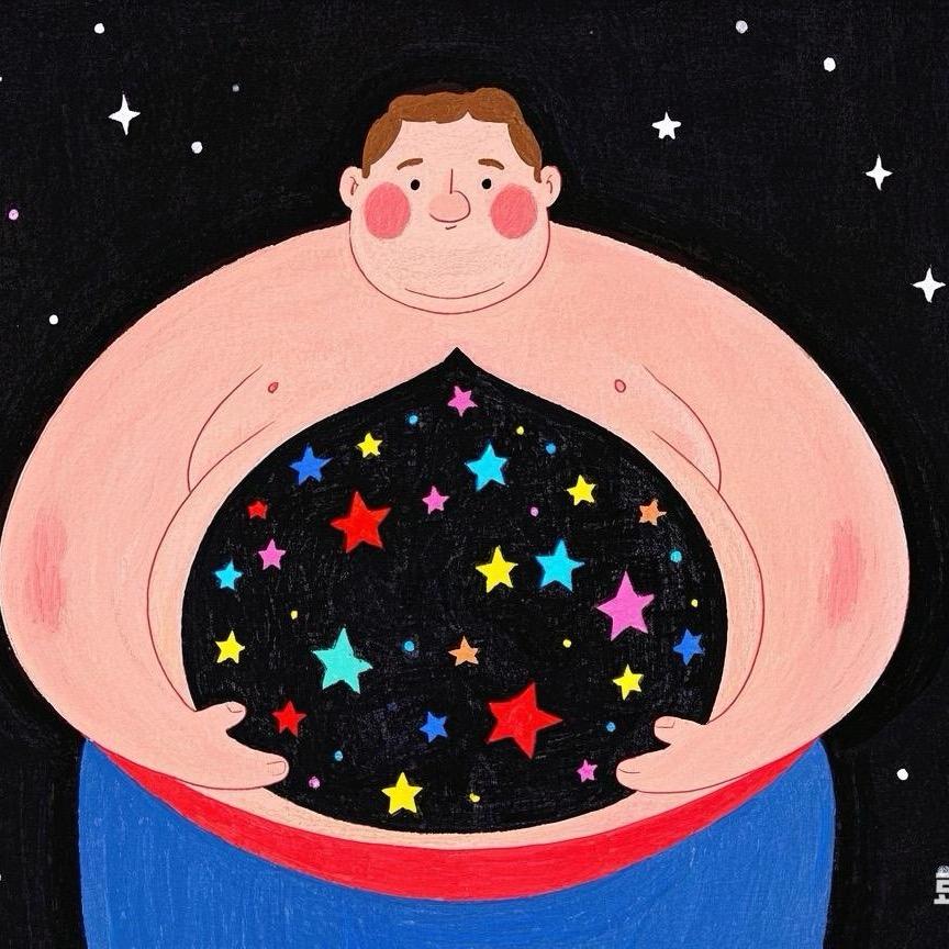 啤酒肚藏着星辰