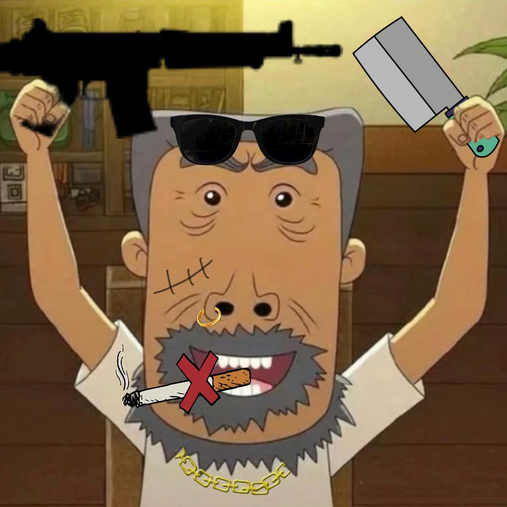 牛爷爷给盲人手枪说是吹风机