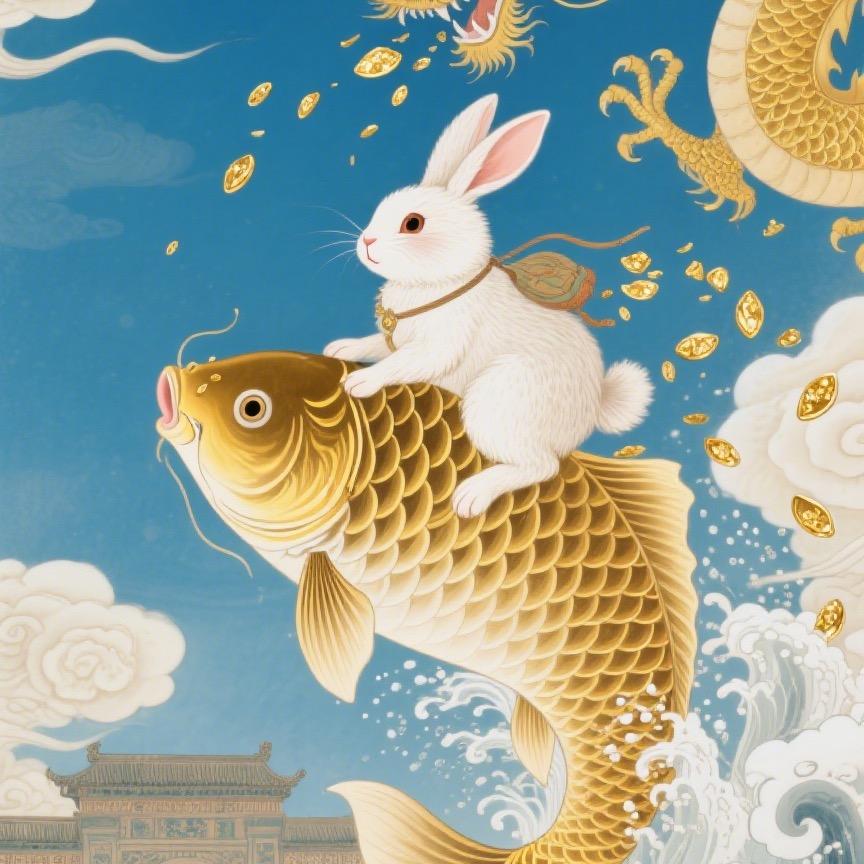 玉兔聚财年年有余