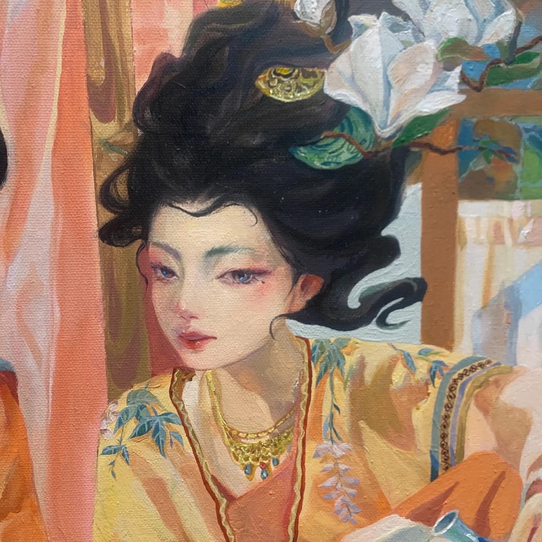 妤小妹水彩手绘穿戴甲