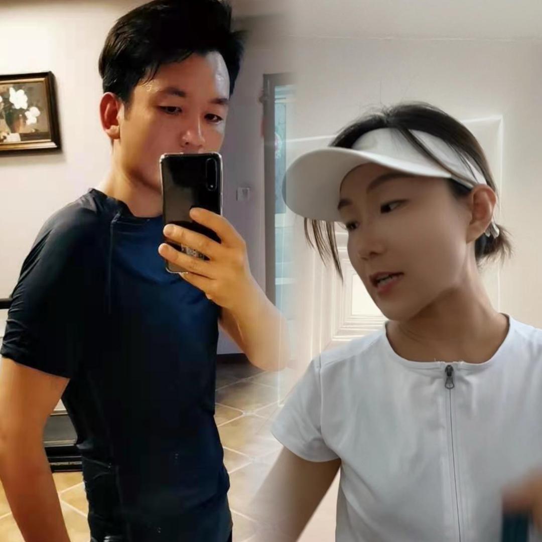 张小胖夫妻居家运动
