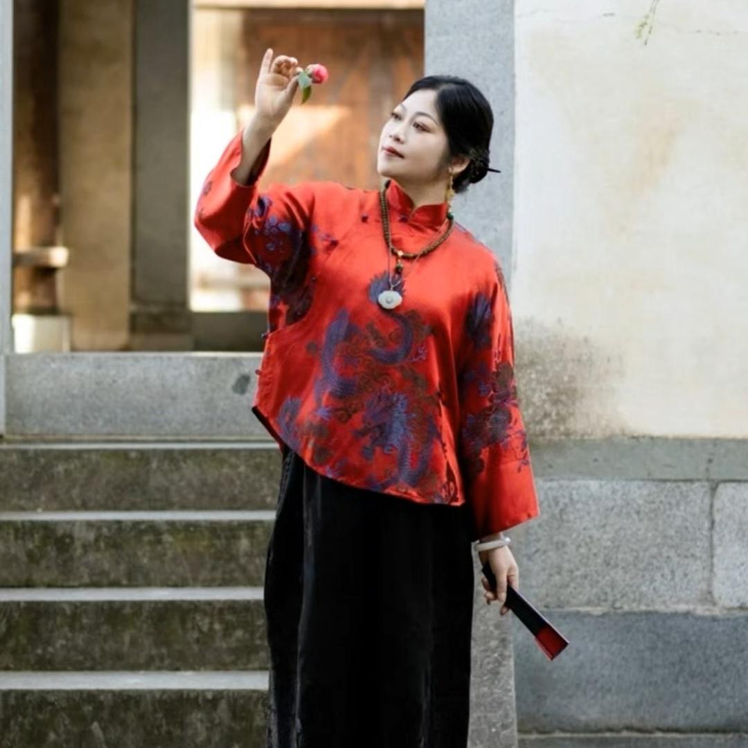 梵心听雨（老软缎）国风服饰二店