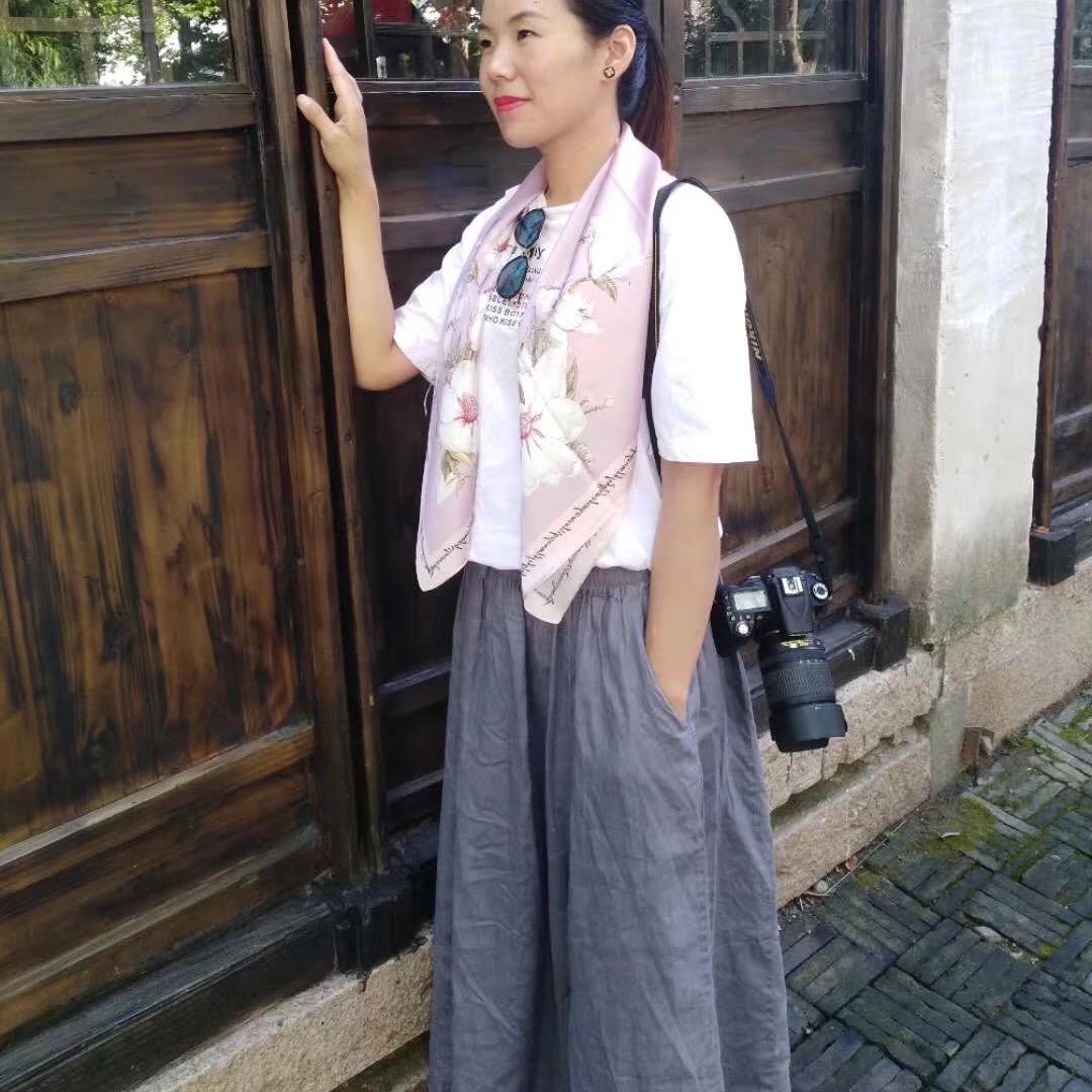 驻春真丝围巾