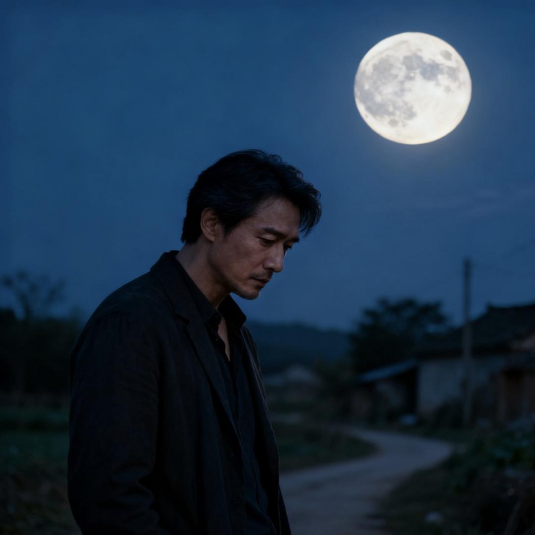 村头的月亮