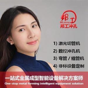 全自动数控冲孔缩管切断机大师姐 佛山邦工