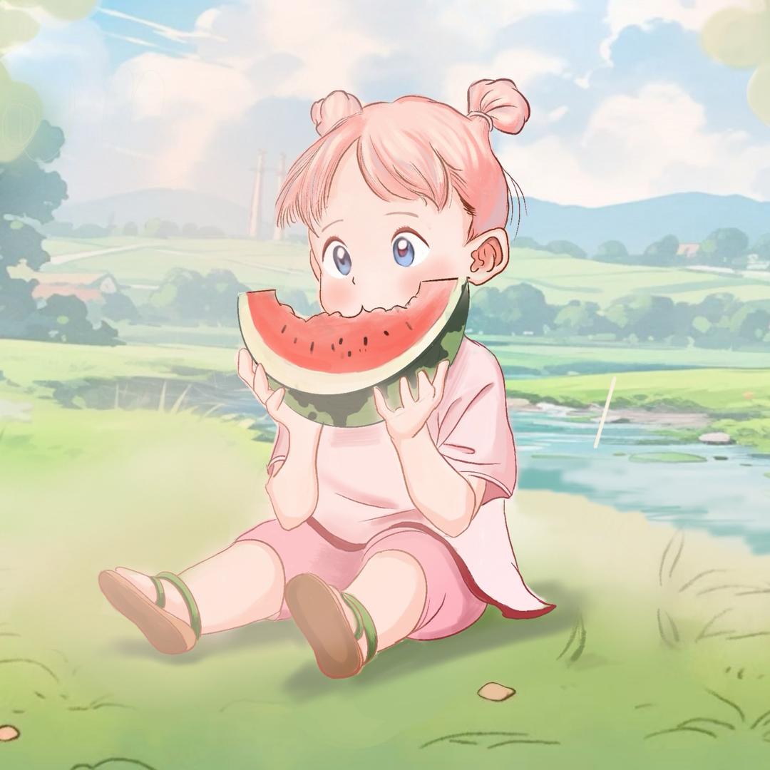 吃瓜少女