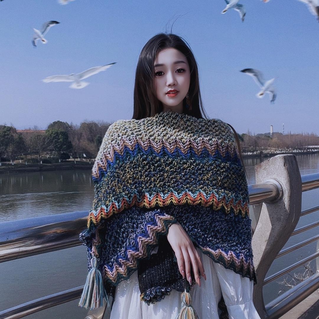 妍梦民族风披肩