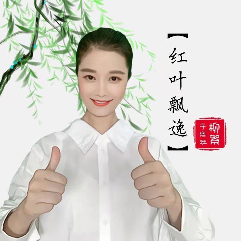 红叶飘逸～柳絮❤️手语