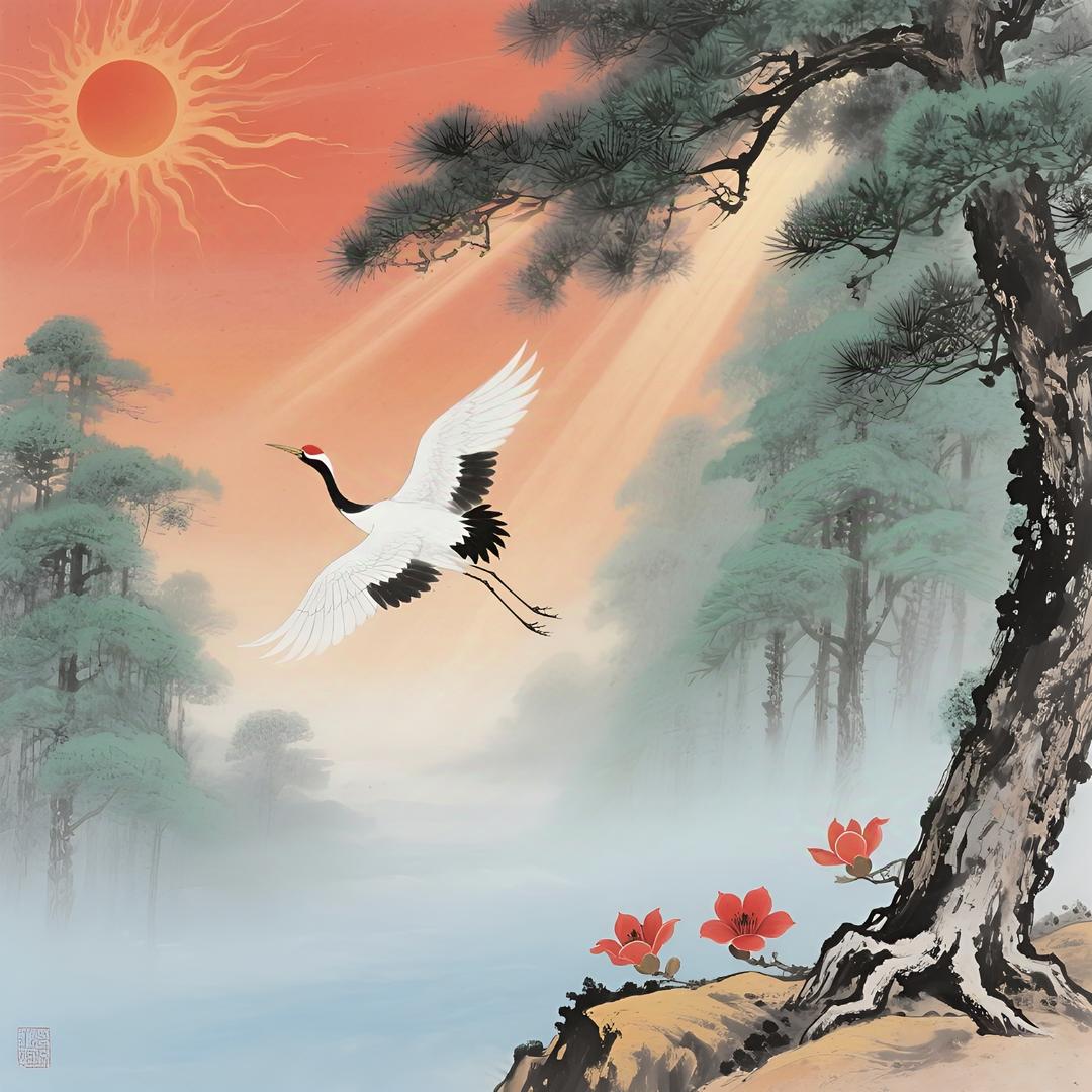鹤栖晴林