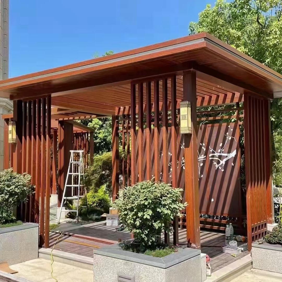 新疆吉胜瑞景铝合金凉亭花箱护栏