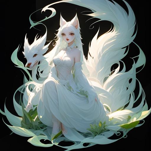 九尾白狐