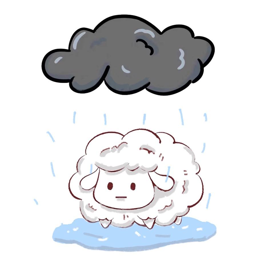 下雨的羊