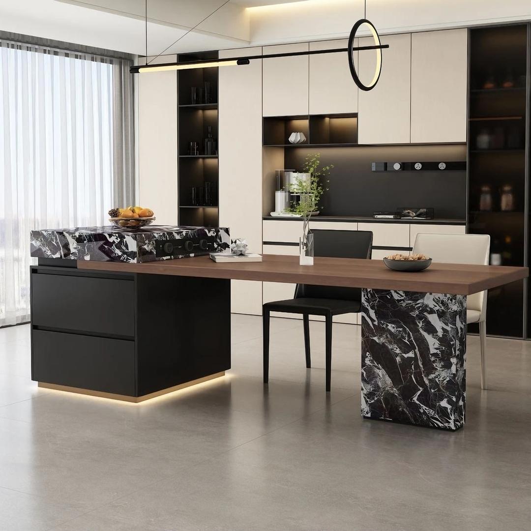 威仕凯高定岩板岛台餐桌