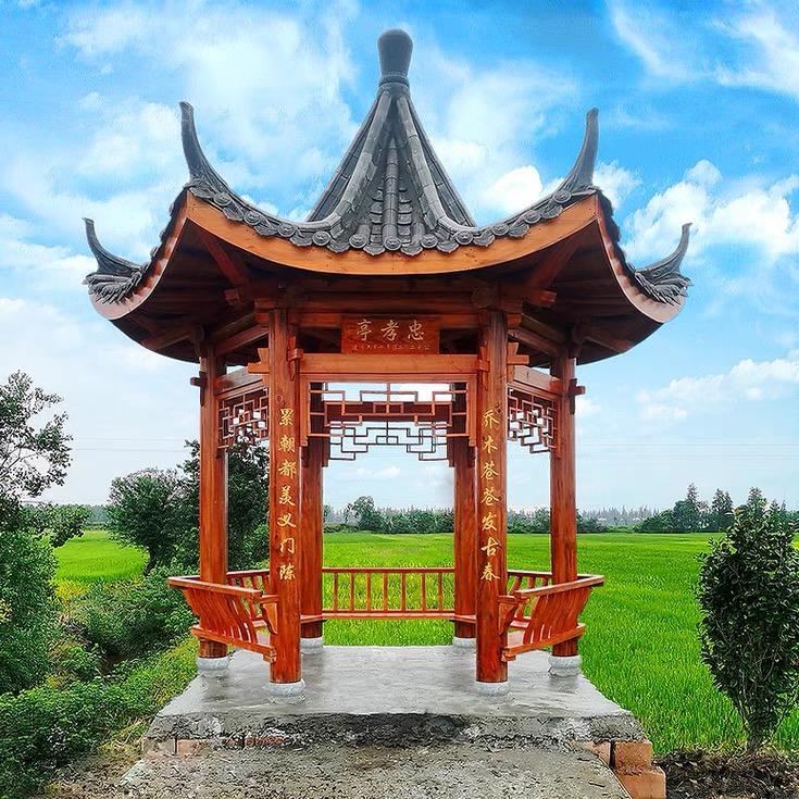 卓教古建凉亭长廊