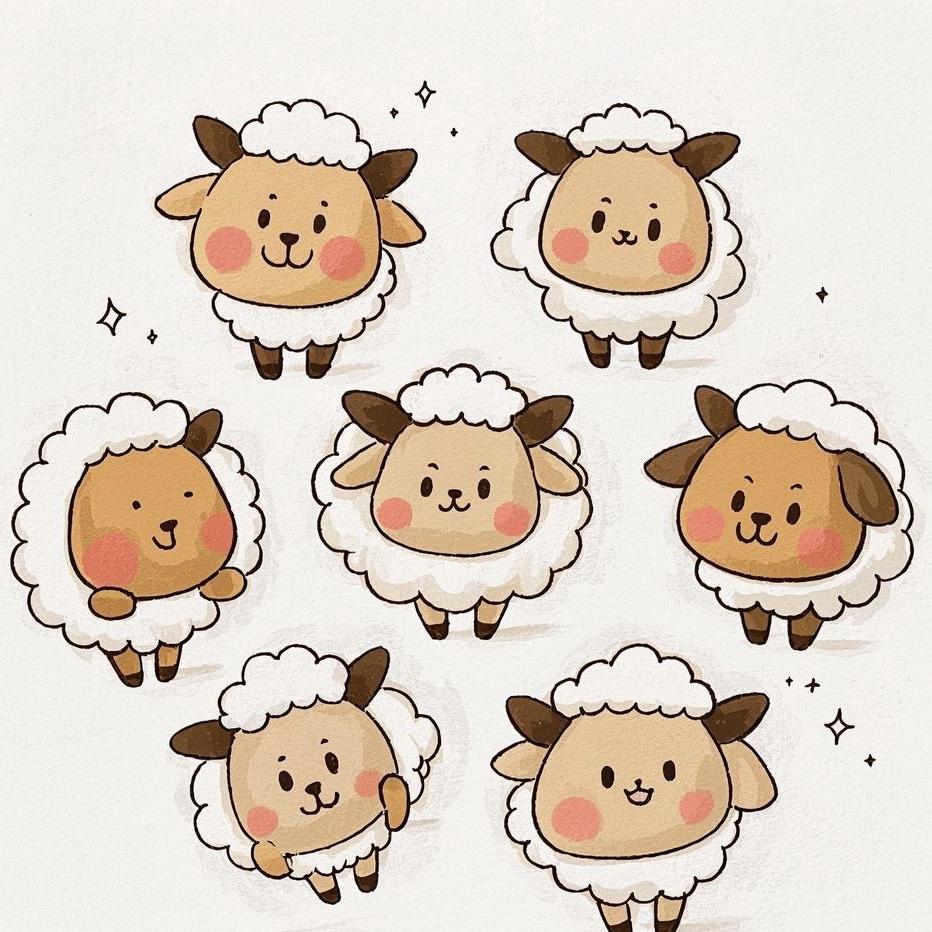 七只羊挑选好物