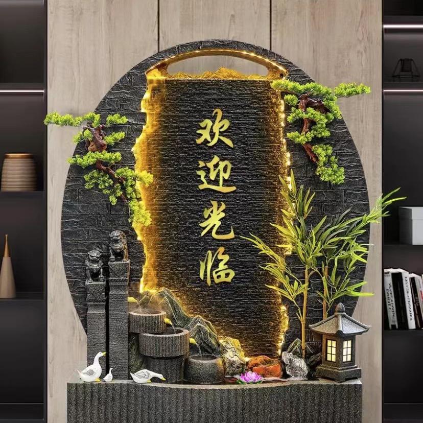 泉石流水景观(流水摆件、假山、水幕墙）