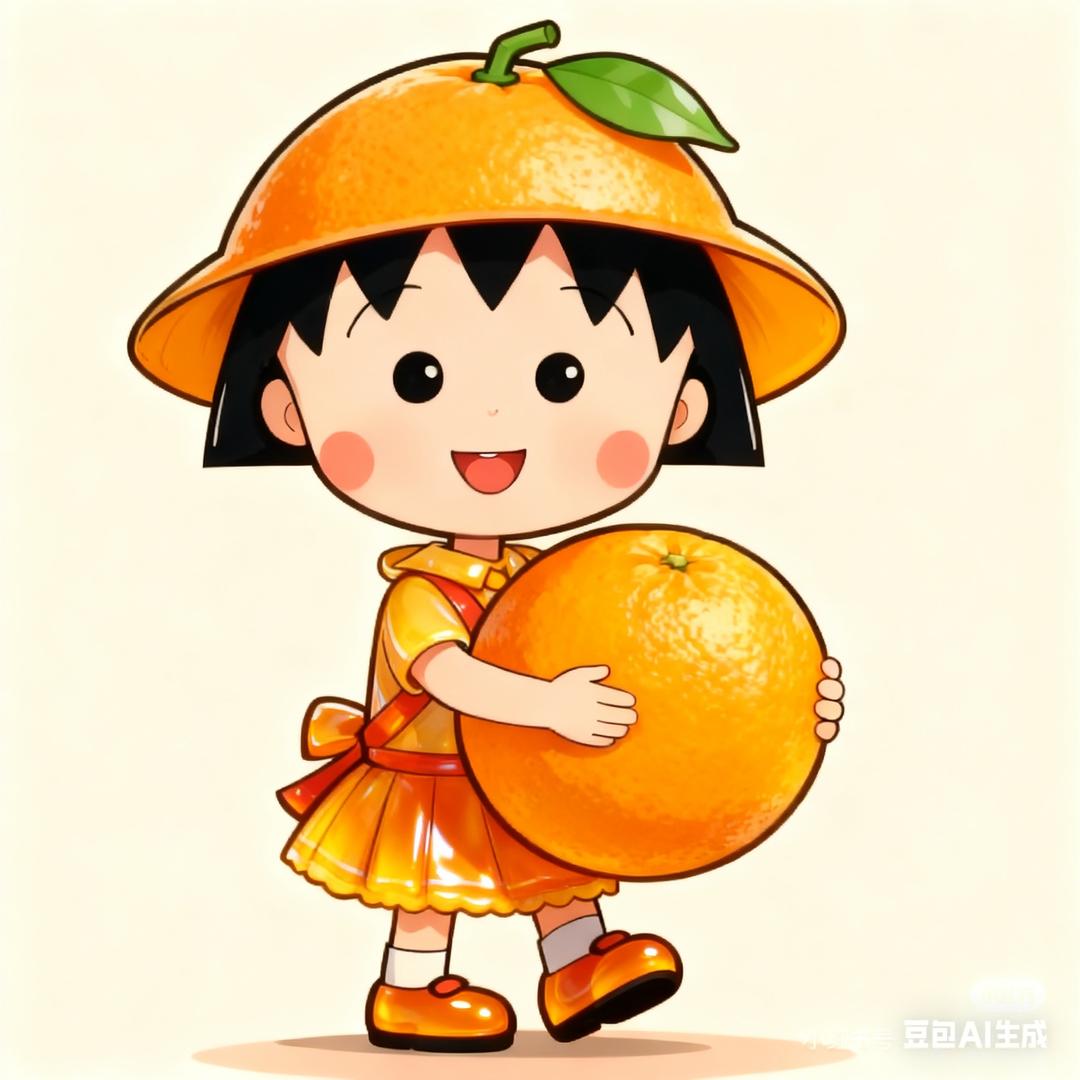 卖脐橙的小姑娘