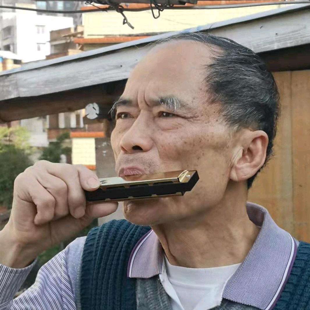 吹口琴的退休老木工