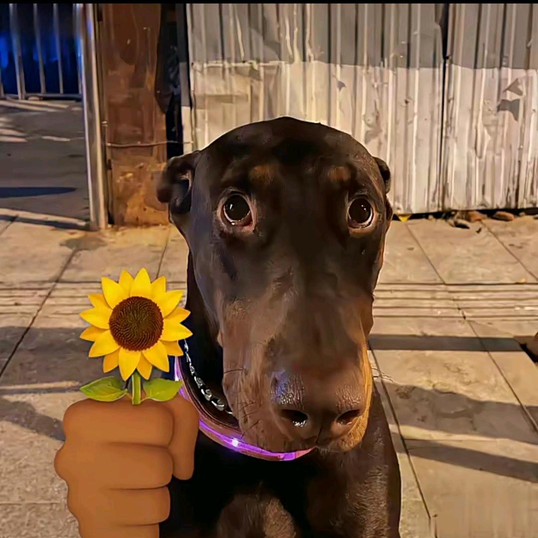 手里握着小花花