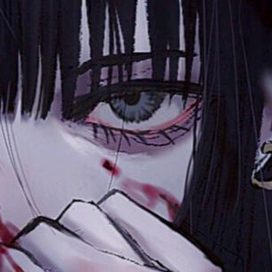 美女剑豪拿着肉