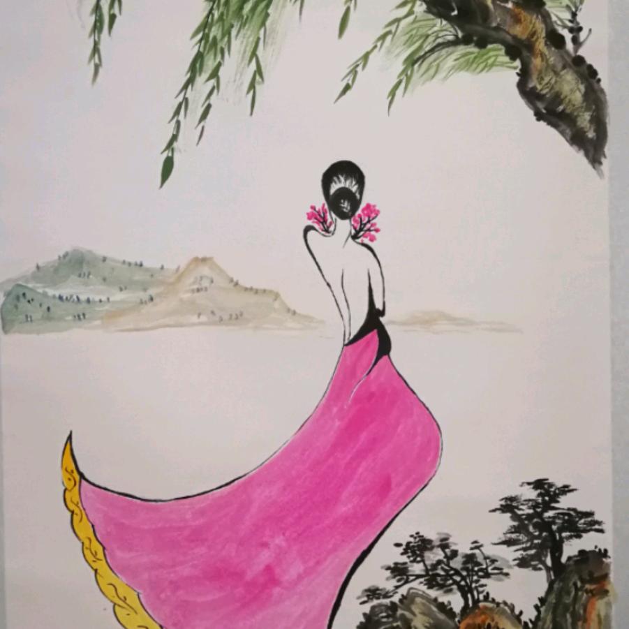 关注@冰冰姐字画长安，这个号开播