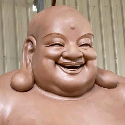 《弥勒佛》寺庙彩塑《爱狗人士》