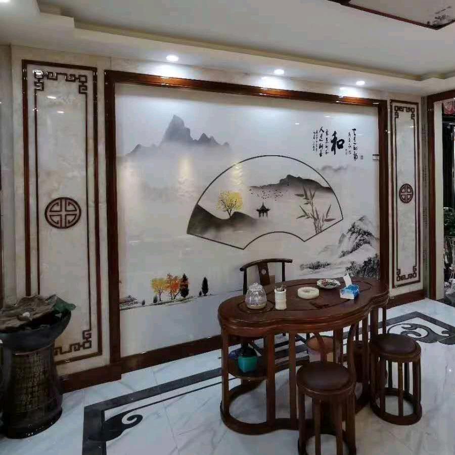 石材艺人专业背景墙安装