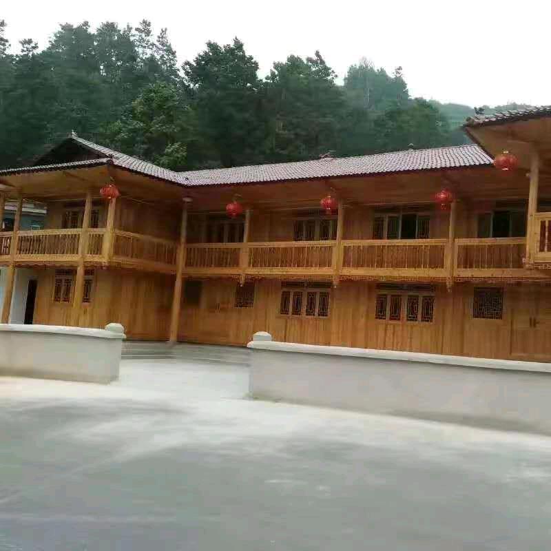 兴华木业专业设计加工农村木屋吊脚楼山庄