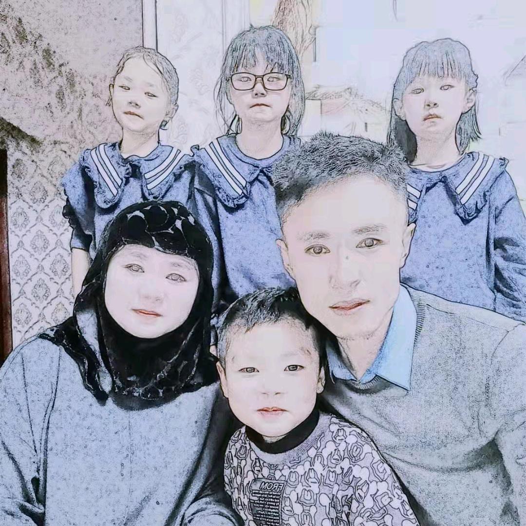 萱萱五个孩子妈妈要努力吖